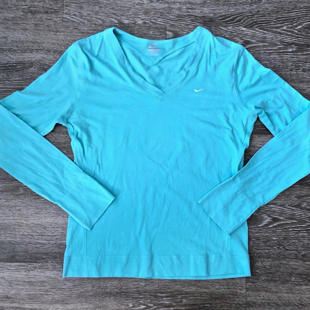 NIKE Turquoise Long Sleeve Top - Picture 2 of 5